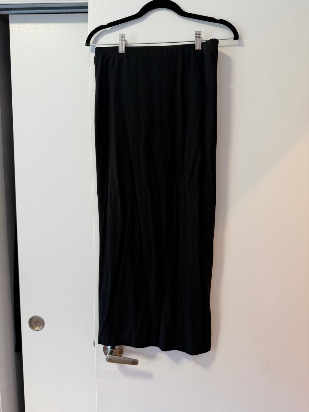 Reformation Jersey Slim Maxi Skirt in Black